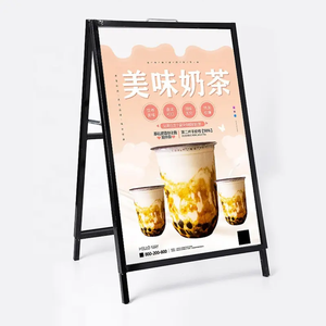 Siêu mỏng dẫn hai mặt Poster đứng nhôm hộp đèn bảng kính cho sàn đứng trưng bày trung tâm mua sắm siêu thị - Product Image 2
