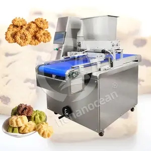 Pequeño barato automático Mini galleta depositador máquina Industrial rotativo galleta hacer máquina para el proveedor