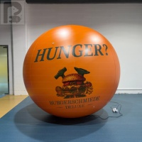 Ballon publicitaire géant rond en PVC, imprimé sur mesure, hermétique et scellé à l'air, pour la promotion de marques alimentaires lors d'événements