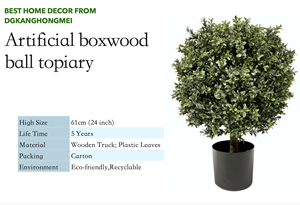 Piante Artificiali in Vendita, Albero di Bosso Sferico con Protezione UV per Decorazione Interna ed Esterna in Vaso - Product Image 6