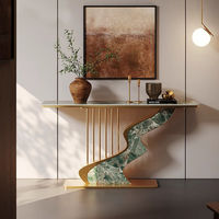 Table d'entrée moderne de luxe en pierre, table d'appoint créative simple pour salon, hôtel ou villa
