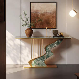 Table d'entrée moderne de luxe en pierre, table d'appoint créative simple pour salon, hôtel ou villa - Product Image 5