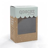 Boîte cadeau personnalisée en papier recyclable, imperméable, avec fenêtre, fond à fermeture automatique, pelliculage mat, pour jouets et poupées