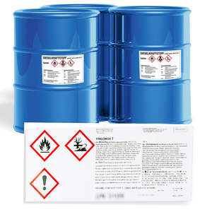 Tùy chỉnh bền dấu hiệu cảnh báo ngoài trời Sticker ăn mòn/ngọn lửa/UV kháng hóa chất nguy hiểm thời tiết nhãn cho trống - Product Image 1