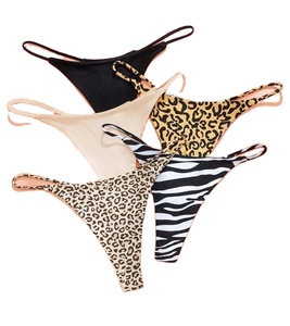 Culotte string taille basse 5 couleurs, double couche, à nouer devant, en nylon, sexy, invisible, pour le yoga et le fitness - Product Image 4