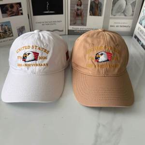 Gorra de Béisbol de Alta Calidad ZHOUHE US 250th Anniversary, 100% Algodón, Ajustable, Visera Curva, Impresión Serigráfica, Estilo Golf Dad Hat - Product Image 3
