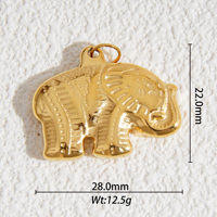 Mignon bijoux en acier inoxydable pendentifs breloques 18K plaqué or animaux breloques pour collier à faire soi-même fabrication de bijoux