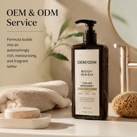 Gel Douche Homme OEM/ODM Parfum Bergamote Italienne Éclatant & Frais Hydratant Parfum Multi-couches 32 Fl Oz