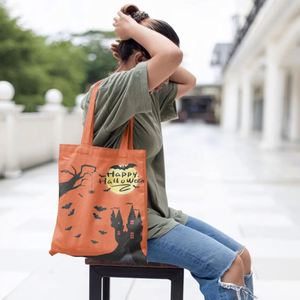 DLBZ Vente en gros Sac fourre-tout en toile de chanvre durable, multifonctionnel, tendance, réutilisable, personnalisé, écologique, pour Halloween - Product Image 6