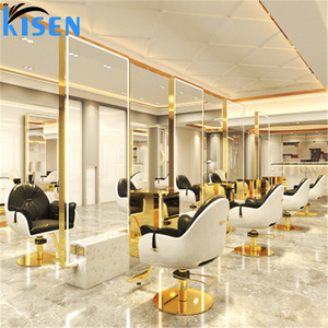KISEN Stainless Steel Salon Display Cabinet Dressing <b>Table</b> And Storage Shelves Full Length Led Makeup Bathroom Mini <b>Mirror</b> - Product Image 2