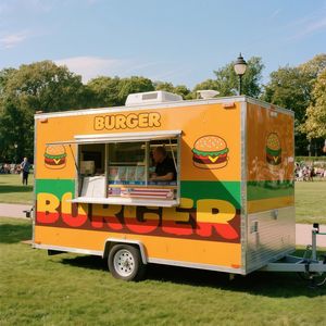 รถครัวเคลื่อนที่พร้อมอุปกรณ์ครบครันสำหรับร้านอาหาร บริการจัดเลี้ยงเชิงพาณิชย์ ร้านน้ำผลไม้ ร้านกาแฟ รถพ่วงขายอาหาร รถขายขนม รถขายฮอทดอก - Product Image 2