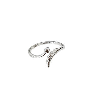 Yinruitai S925 Sterling Silver Feather <b>Open</b> <b>Ring</b> For Women Everyday Wear - Product Image 5
