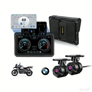 Écran de navigation <span class=keywords><strong>GPS</strong></span> CarPlay pour moto <span class=keywords><strong>BMW</strong></span> avec caméra de tableau de bord étanche IP68 7 pouces, Moto Android Auto, écran tactile - Product Image 1