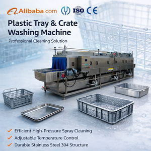 Machine de lavage automatique haute pression pour caisses, plateaux, paniers, boîtes et assiettes en plastique - Product Image 2