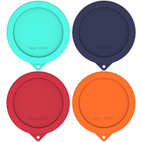 Couvercles de remplacement en silicone pour coupelles à crème Pyrex et Anchor Hocking en verre 10oz / 6oz – Couvercles ronds en silicone pour la conservation des aliments