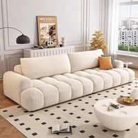 Canapé-lit sectionnel de luxe en tissu chenille courbé importé, de haute qualité, grand format, idéal pour salon, chambre ou hôtel