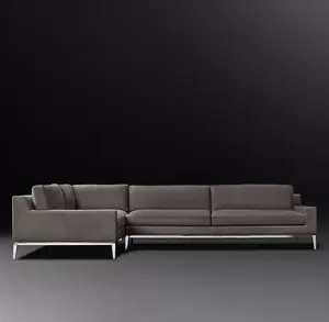 Sassanid OEM Design <span class=keywords><strong>modernista</strong></span> divano divano Italia in pelle con braccio sinistro con braccio in metallo con sezione L - Product Image 3