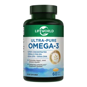 Lifeworld GMP integratori sanitari vitamina DHA 1000mg olio di pesce Omega 3 capsule Softgel