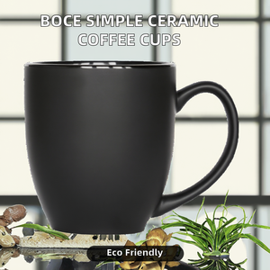 Black <b>Ceramic</b> <b>Mug</b> Custom Logo Coffee Cup with <b>Lid</b> Modern Drinkware <b>for</b> Office and Promotional Events - Product Image 2