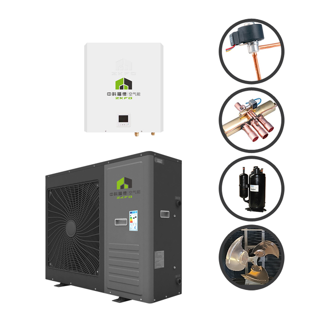 ZKFD A+++ R32 Inverter Air Source Heat Pump | Monoblock Air/Water | 10KW | Cold Climate -25C | WiFi Smart High Efficiency