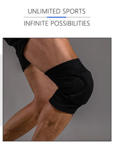 Meilleure vente de genouillères de danse de poteau de compression collantes manchon de soutien de genou en nylon élastique de volley-ball - Product Image 6