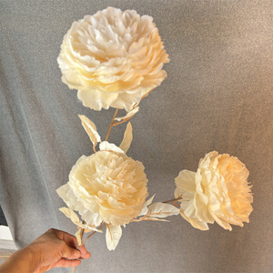 Flores Artificiales <span class=keywords><strong>de</strong></span> Peonía <span class=keywords><strong>de</strong></span> 3 Cabezas, Decoración <span class=keywords><strong>de</strong></span> Boda, Estilo Bosque, Ramo <span class=keywords><strong>de</strong></span> Flores Artificiales, Decoración <span class=keywords><strong>de</strong></span> Cafetería - Product Image 3