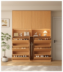Zapatero Plegable de Madera Maciza XHA para Villa, Apartamento, Sala de Estar, Oficina en Casa, Diseño Moderno - Product Image 1