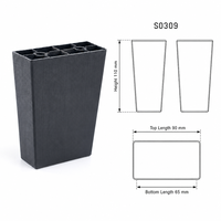 Pieds de meubles en plastique noir pour projets de meubles DIY, pieds en plastique universels pour canapé, armoire, table
