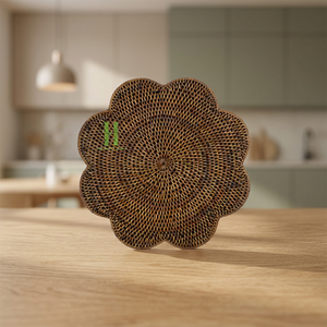 Unique Natural Rattan Chargers Plates Rattan <b>Placemat</b> Round <b>for</b> Dining <b>Table</b> Wedding <b>Table</b> Decoration OEM Made In Vietnam - Product Image 1