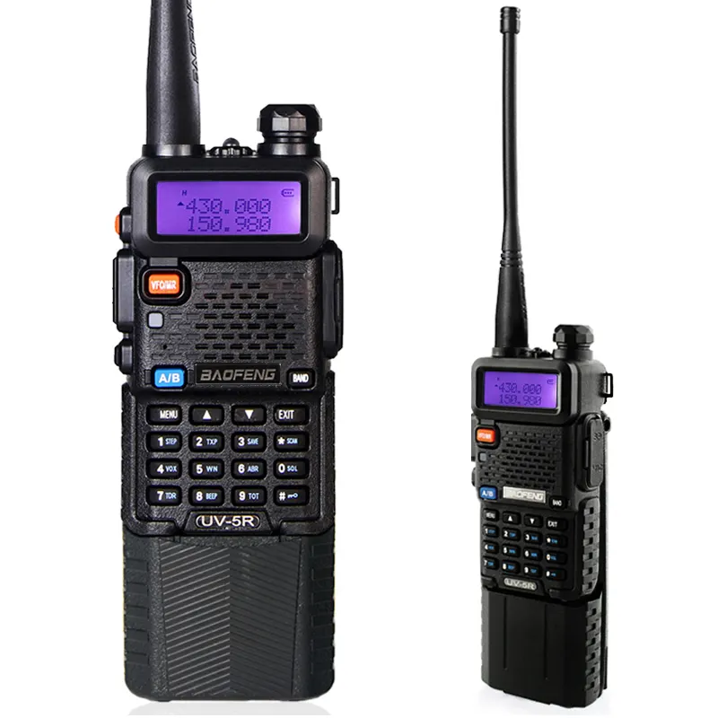 Baofeng Walkie Talkie UV-5R, Radio genggam jarak jauh 8W 3800mAh VHF/UHF Ham Radio 128 Saluran