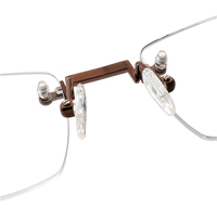 Monture de lunettes sans monture de qualité supérieure pour hommes et femmes, lunettes professionnelles en métal, style minimaliste, lunettes optiques sans monture