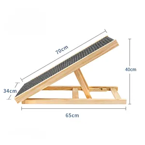 Регулируемая высота, пандус для домашних животных, складная переносная лестница для собак, пандус идеально подходит для кровати, дивана, деревянного пандуса для собак