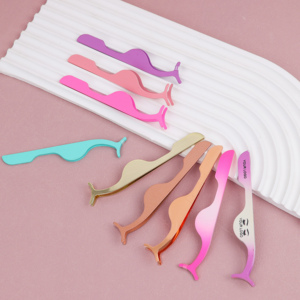 Professional Stainless Steel Eyelash Tweezers Anti Static Strong Hold False Lash Extension <b>Tool</b> - Product Image 2
