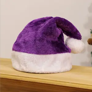 Bán Buôn Tùy Chỉnh Dành Cho Người Lớn Trẻ Em Bé Cổ Điển Santa Claus Mũ Xmas Cap Nhung Sang Trọng Giáng Sinh Hat Cho Trẻ Em