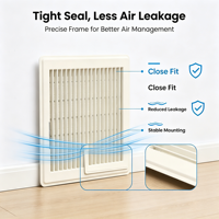 Grille de ventilation linéaire BaoYun PCP en plastique blanc durable, réglable, à persiennes, pour retour d'air HVAC