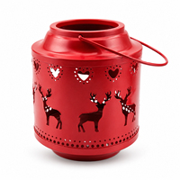 Lanterne LED de Noël de style nordique, alimentée par énergie solaire, rechargeable, portable, bougie électronique d'intérieur pour la décoration des fêtes