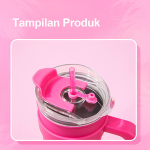 Miniso <span class=keywords><strong>Barbie</strong></span> Nouveau Gobelet à paille géant en acier inoxydable 304, capacité 1600 ml, motif <span class=keywords><strong>dessin</strong></span> <span class=keywords><strong>animé</strong></span> pour boire de l'eau - Product Image 2