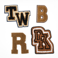Patchs brodés personnalisés en chenille avec lettres, à repasser, pour vêtements, patchs en chenille avec lettres à faire soi-même