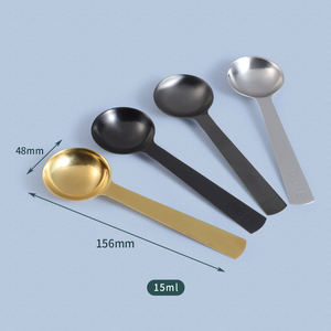 Elegante Küchen-Messlöffel Gold, Schwarz, Silber mit Laser-Logo - Product Image 2