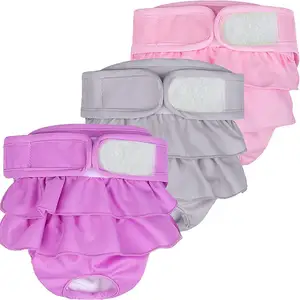 S - XXL Dog Diapers Female Pet Waterproof Diapers Washable Reusable Dog Sanitary Pants