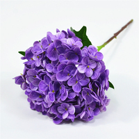 Vente en gros d'hortensia en latex avec fleurs artificielles, hortensia simple au toucher réel, décoration de festival de salon de mariage