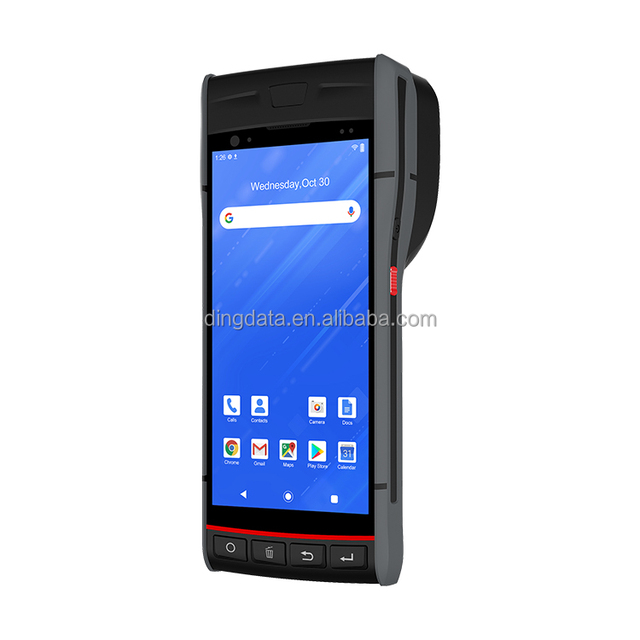 Barcode PDA With POS Terminal Printer High-definition Screen Handheld Pda Barcode Scanner With Removable Battery