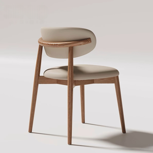 <span class=keywords><strong>Ensemble</strong></span> <span class=keywords><strong>table</strong></span> <span class=keywords><strong>et</strong></span> chaises de salle à manger en bois de frêne massif au design <span class=keywords><strong>scandinave</strong></span> moderne Mobilier pour maison hôtel restaurant avec dossier de tabouret en rondins - Product Image 3