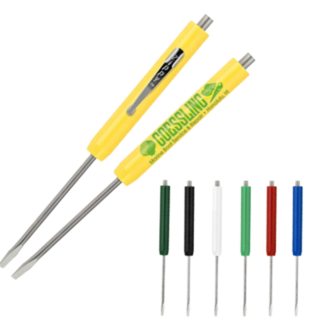 Promotional Pocket Phillips Precision 2-in-1 Multipurpose Magnetic Screwdriver Pen with DIY Plastic Handle