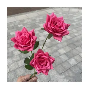 RG-331 สีชมพูร้อนงานแต่งงานประดิษฐ์ดอกไม้ Rose ไฮเดรนเยีย Peony สําหรับงานแต่งงานตกแต่ง