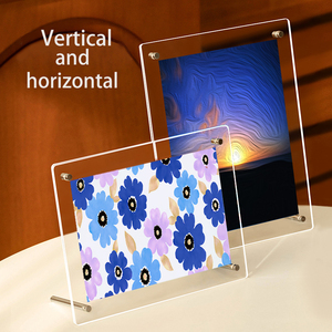 Máy tính để bàn không khung hiển thị tự đứng <span class=keywords><strong>Acrylic</strong></span> khung rõ ràng hình ảnh bàn khung với đứng - Product Image 5