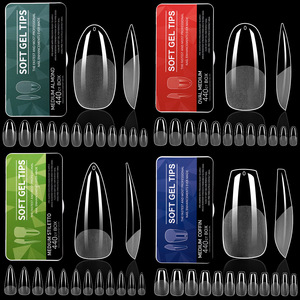 BIN Venta caliente transfronteriza 440 piezas PMMA <span class=keywords><strong>Ballet</strong></span> claro sin tallado y sin marcas puntas finas extendidas esmeriladas completas y medias uñas - Product Image 5