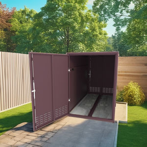 אופניים חיצוני מותאם אישית locker רחוב פלדה אופניים שטח אחסון עמיד למים רהיטים חיצונית אבקת מתכת מצופה - Product Image 4