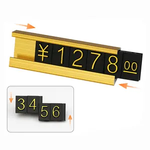 Jewelry Watch Display Rack With Plastic Price Number Cube Pricing Tags Shops Specializing Tobacco Wine Flowers Shoes Bags Art