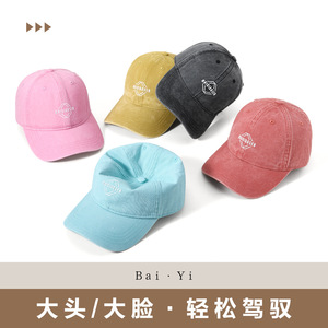 หมวกเบสบอลผ้าฝ้ายล้างสไตล์เรโทร หมวกทรงปากเป็ดสำหรับทุกเพศ ป้องกันแสงแดด ระบายอากาศได้ดี ผ้าทวิล พับเก็บได้ สำหรับฤดูใบไม้ผลิและฤดูร้อน - Product Image 3